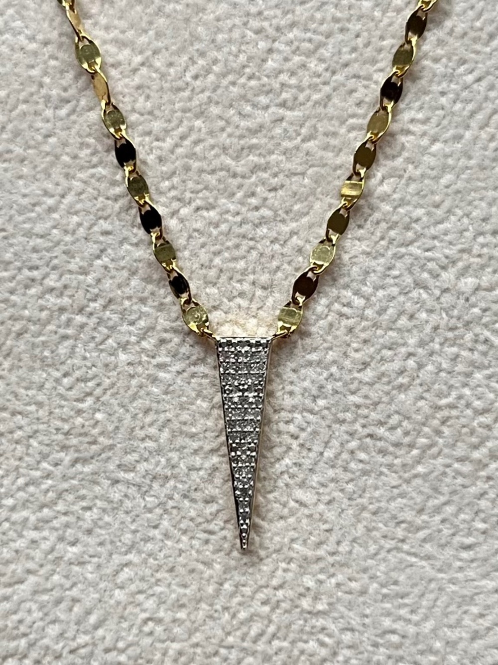 N042 | Natural Diamond Spike Necklace in Gold